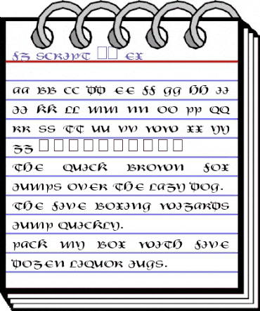 FZ SCRIPT 19 EX Normal animated font preview
