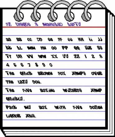 FZ UNIQUE 3 MANGLED LEFTY Normal animated font preview