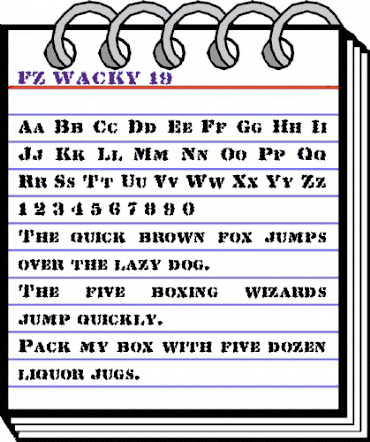 FZ WACKY 19 Normal animated font preview
