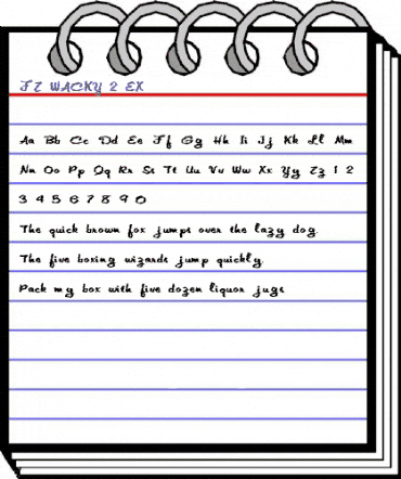 FZ WACKY 2 EX Normal animated font preview