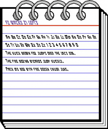 FZ WACKY 21 LEFTY Normal animated font preview