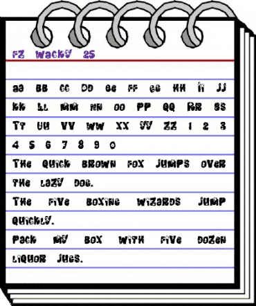 FZ WACKY 25 Normal animated font preview