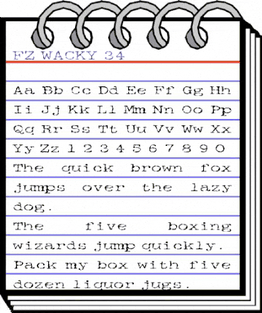 FZ WACKY 34 Normal animated font preview