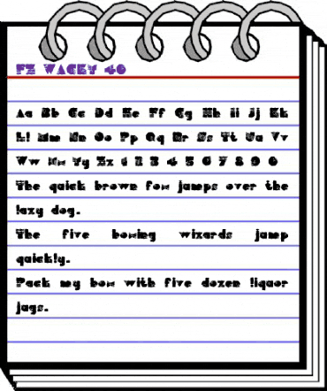 FZ WACKY 40 Normal animated font preview