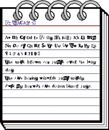 FZ WACKY 50 Normal animated font preview