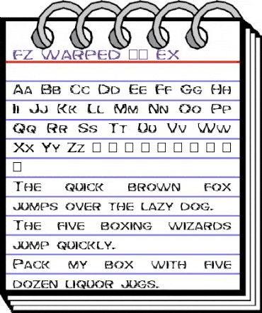 FZ WARPED 21 EX Normal animated font preview