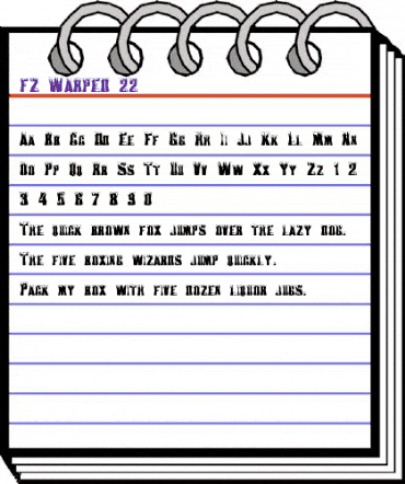 FZ WARPED 22 Normal animated font preview