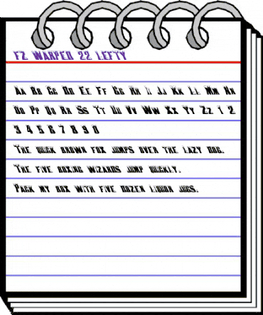 FZ WARPED 22 LEFTY Normal animated font preview