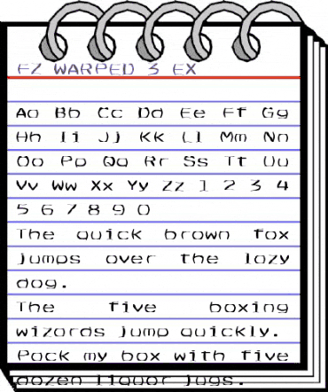 FZ WARPED 3 EX Normal animated font preview