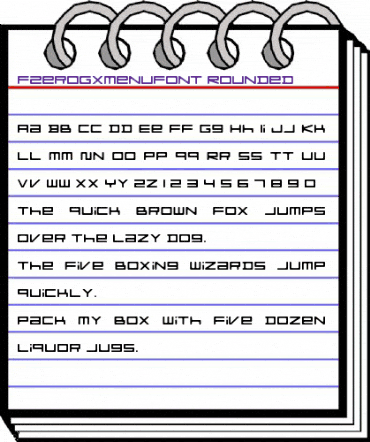 F-Zero GX Menu Font Rounded Regular animated font preview