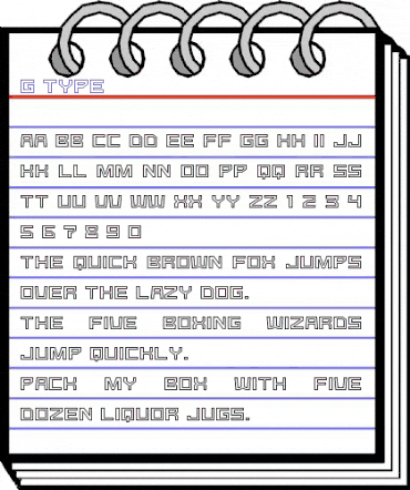 G-Type Regular animated font preview