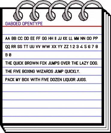 GABOED Regular animated font preview GABOED Regular animated font preview