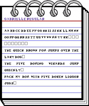 GABRIELLE Regular animated font preview GABRIELLE Regular animated font preview
