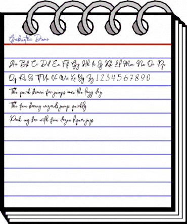 Gabrietha Demo Regular animated font preview Gabrietha Demo Regular animated font preview