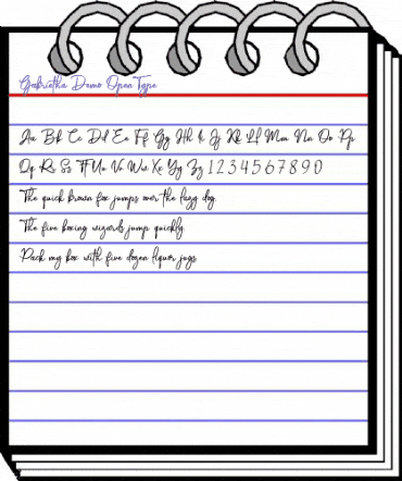 Gabrietha Demo Regular animated font preview Gabrietha Demo Regular animated font preview