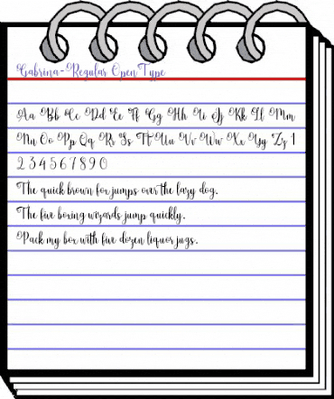 Gabrina Regular animated font preview Gabrina Regular animated font preview