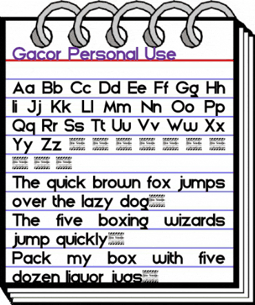 Gacor Personal Use Regular animated font preview Gacor Personal Use Regular animated font preview