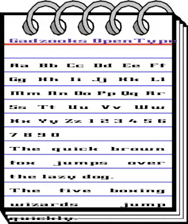 Gadzooks Regular animated font preview Gadzooks Regular animated font preview