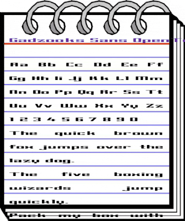 Gadzooks Sans animated font preview