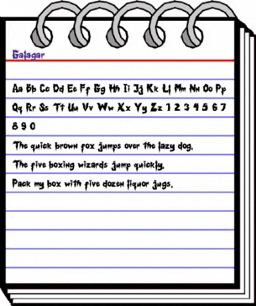 Galagar Regular animated font preview