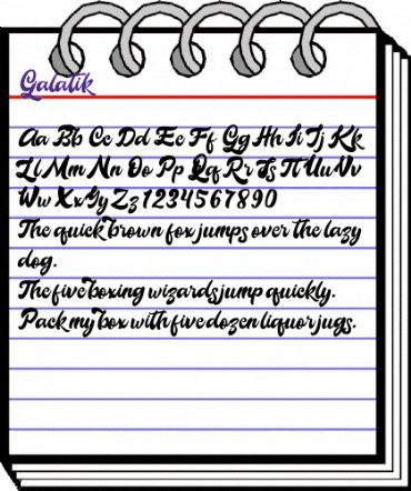 Galatik Regular animated font preview