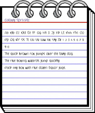 Galaxy Sprinkle Regular animated font preview Galaxy Sprinkle Regular animated font preview