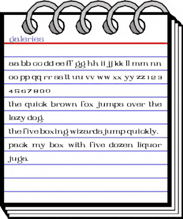Galeries Regular animated font preview