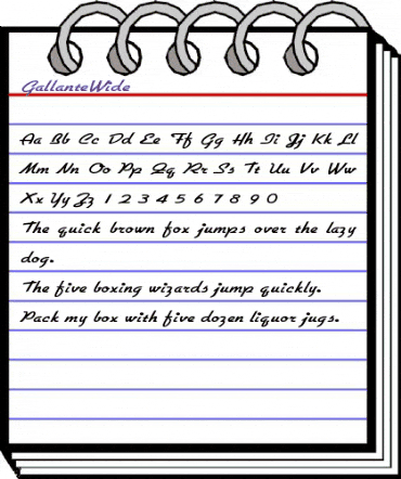 GallanteWide Regular animated font preview GallanteWide Regular animated font preview