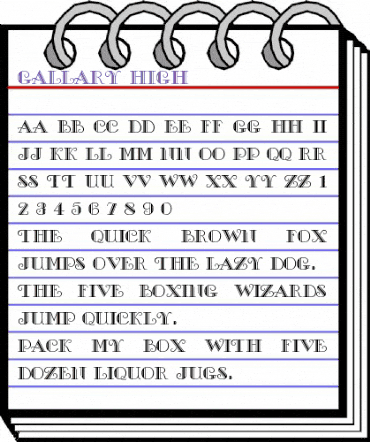 Gallary High Regular animated font preview