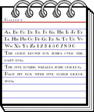 Gallery Regular animated font preview