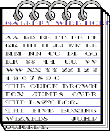 Gallery Wide Normal animated font preview