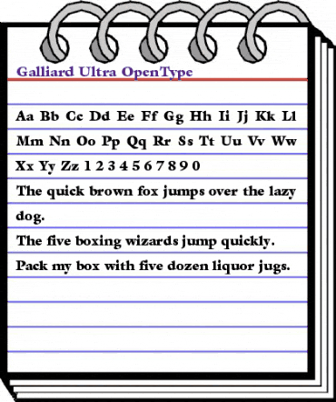 ITC Galliard Ultra animated font preview ITC Galliard Ultra animated font preview