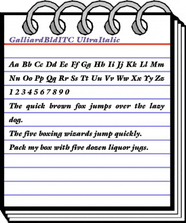 GalliardBldITC Ultra Italic animated font preview GalliardBldITC Ultra Italic animated font preview