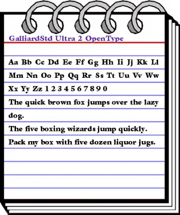 ITC Galliard Std Ultra animated font preview ITC Galliard Std Ultra animated font preview