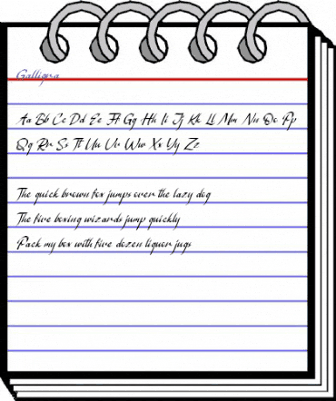 Galligra Regular animated font preview