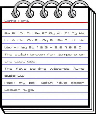 Game Font 7 Regular animated font preview