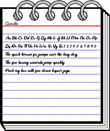 Gandhi Regular animated font preview