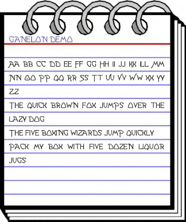 Ganelon Demo Regular animated font preview Ganelon Demo Regular animated font preview