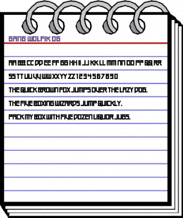 Gang Wolfik OG Regular animated font preview