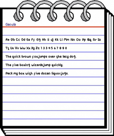 Ganula Regular animated font preview