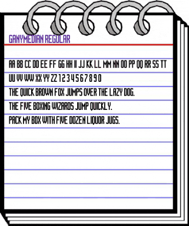 Ganymedian Regular animated font preview Ganymedian Regular animated font preview