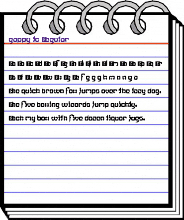 gappy lc Regular animated font preview