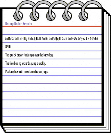 GarageGothic-Regular Regular animated font preview