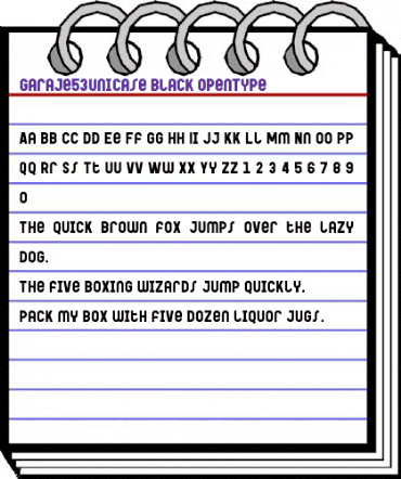 Garaje 53 Unicase Black animated font preview