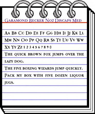 Garamond Becker No2 Discaps Med Regular animated font preview Garamond Becker No2 Discaps Med Regular animated font preview
