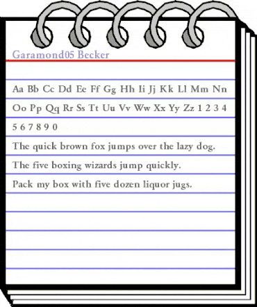 Garamond05 Becker Regular animated font preview Garamond05 Becker Regular animated font preview