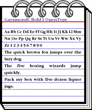 GaramondC Bold animated font preview
