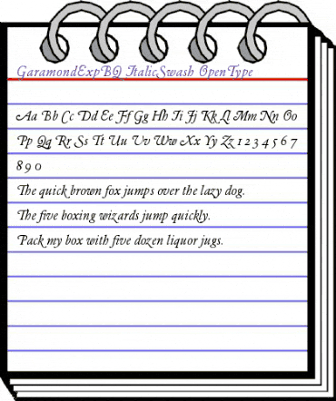 Garamond Expert BQ Regular animated font preview