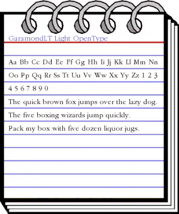 ITC Garamond LT Light animated font preview ITC Garamond LT Light animated font preview