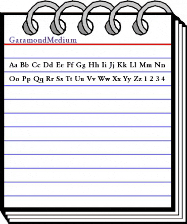 GaramondMedium- Regular animated font preview
